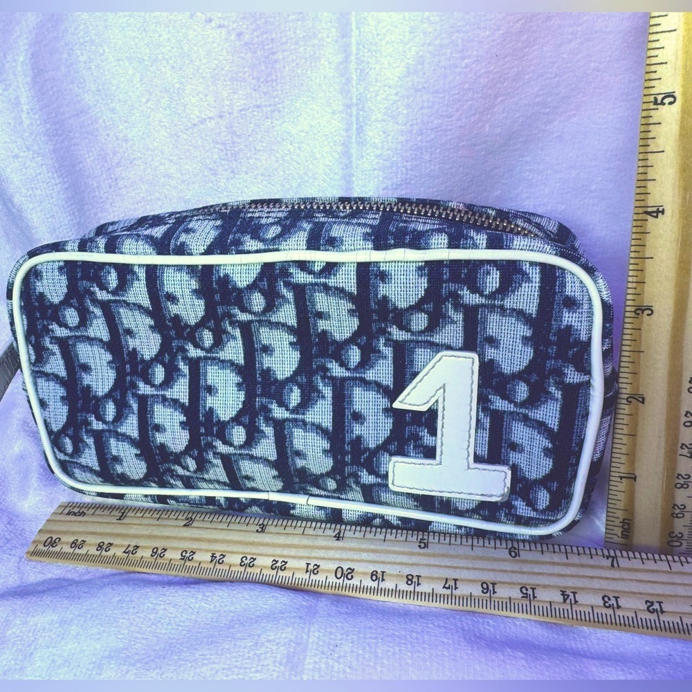 Dior Trotter Medium Bag Number 1 Navy Oblique Y2k Galliano Authentic Dior #1 - Picture 2 of 10